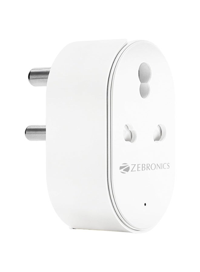 Zebronics ZEB-SP116, Smart Wi-Fi Plug Compatible with Google Assistant & Alexa, Supports Upto 16A and Comes with a Dedicated APP That Features Scheduled Control and Energy Monitoring. - Image 1